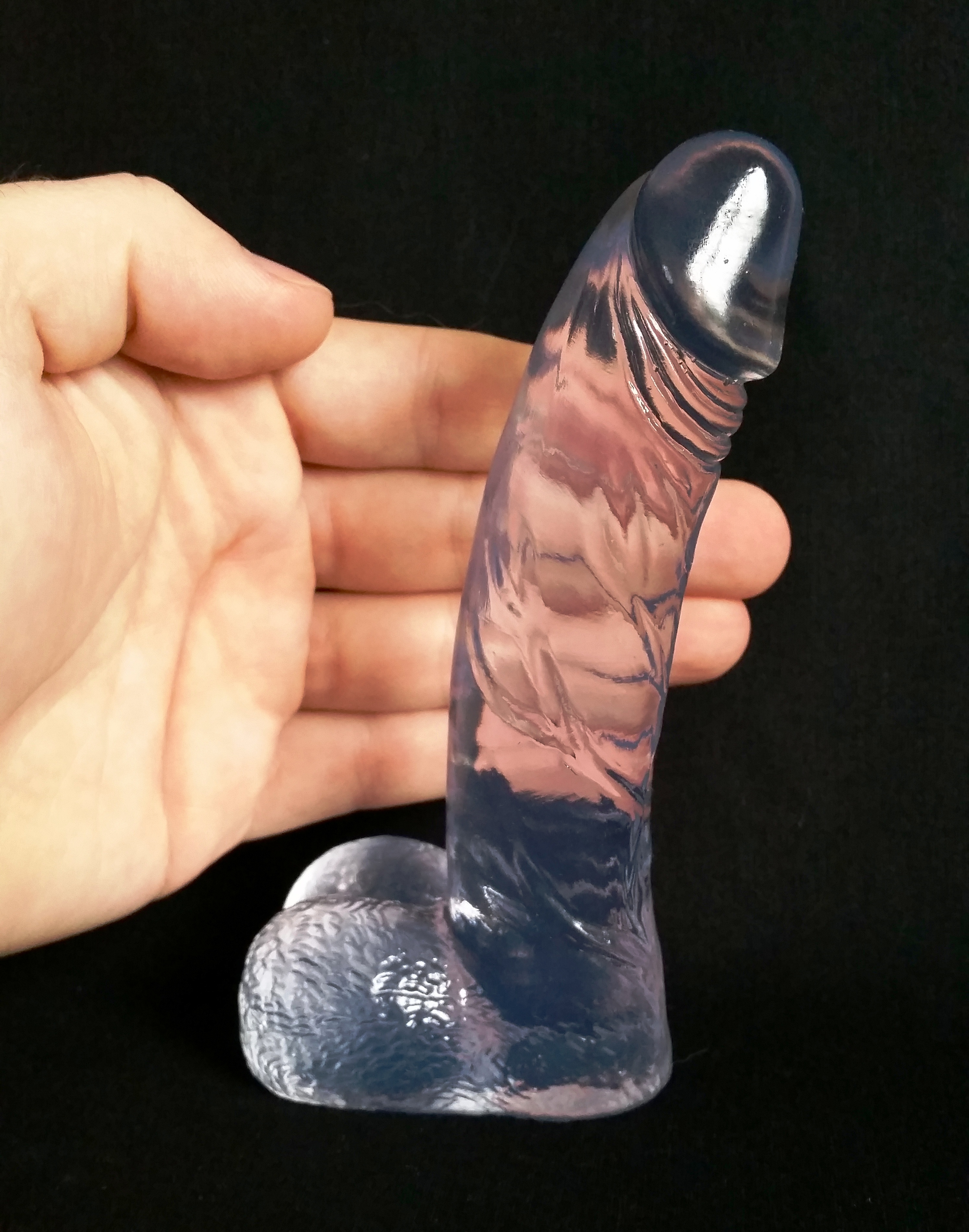12 Inch Glass Dildo with snake