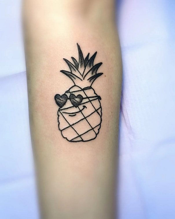 Pineapple Girly Cute Tattoos rooms connecticut