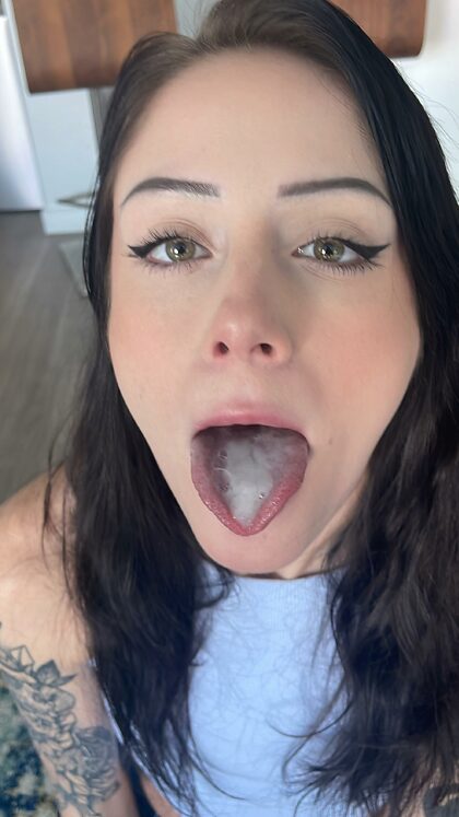 claire christian recommends Cum On My Tongue