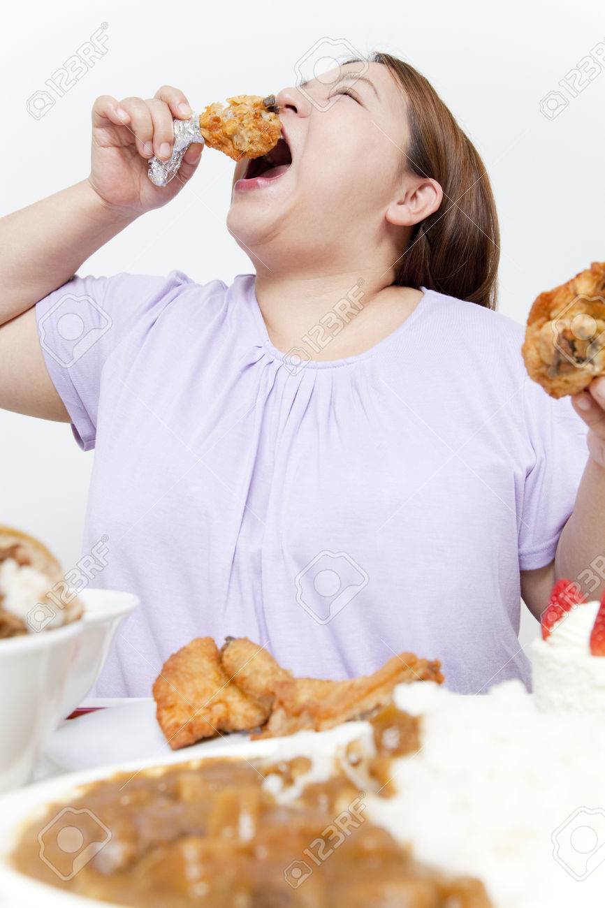 chuck douma share fat lady eating chicken photos