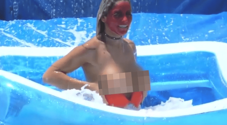 daniel el hage share waterpark bikini slips photos