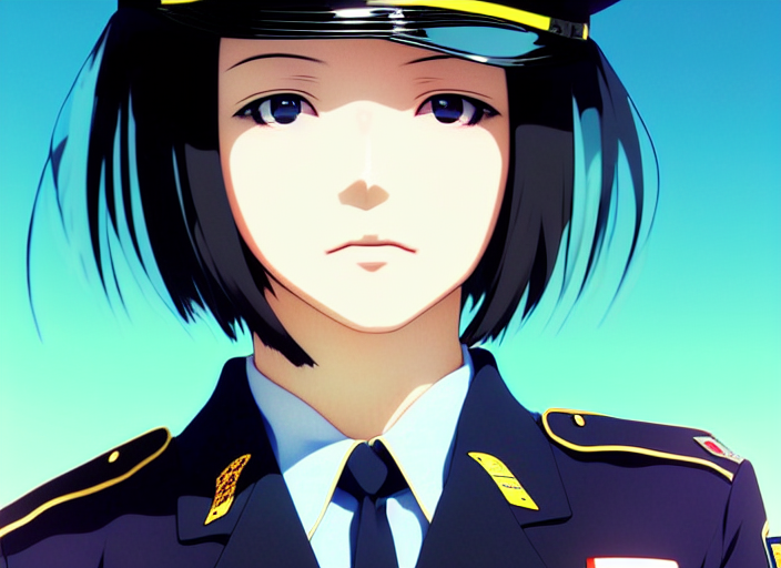 coalmine canary add anime girl in police car photo