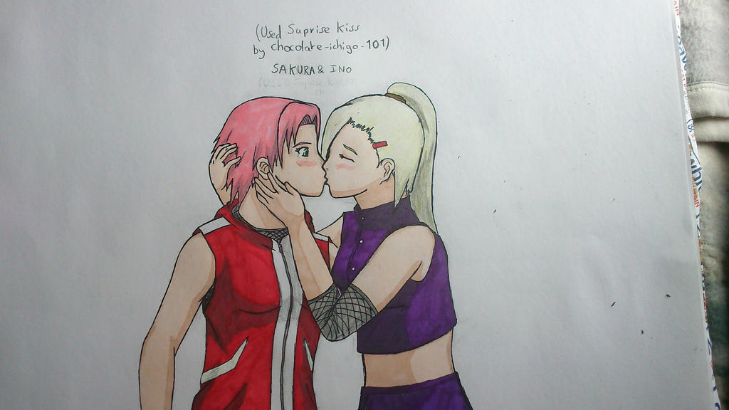 aaron carmean recommends sakura and ino kiss pic