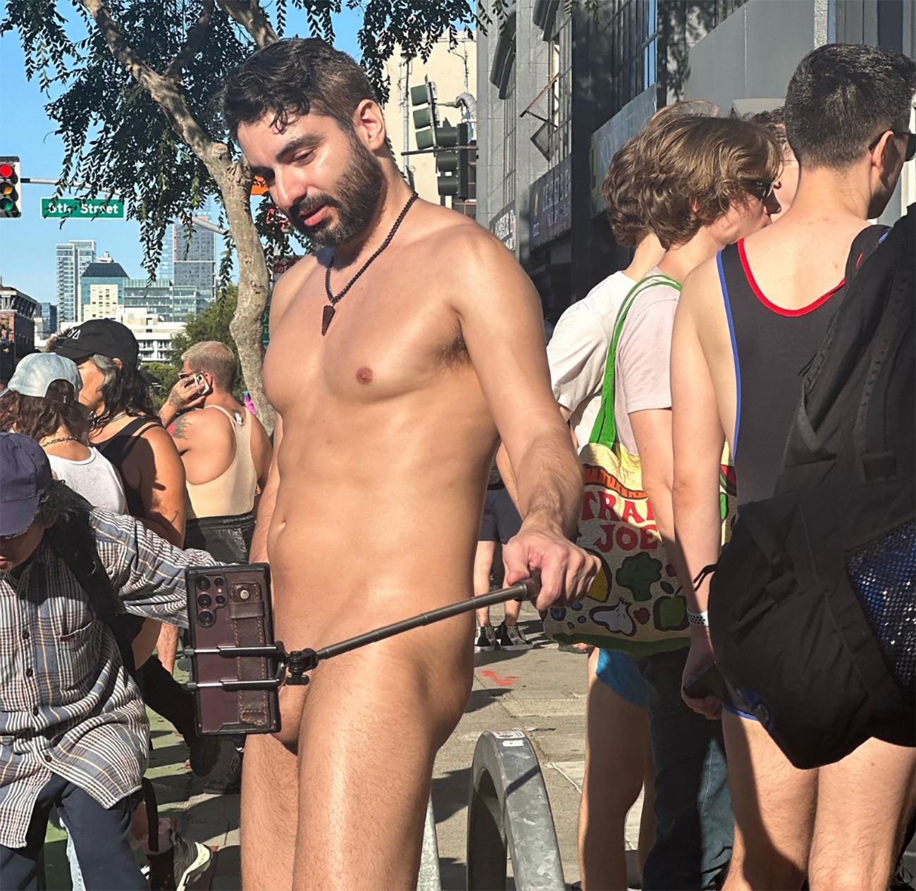 Naked Folsom Street Fair cake stuffing