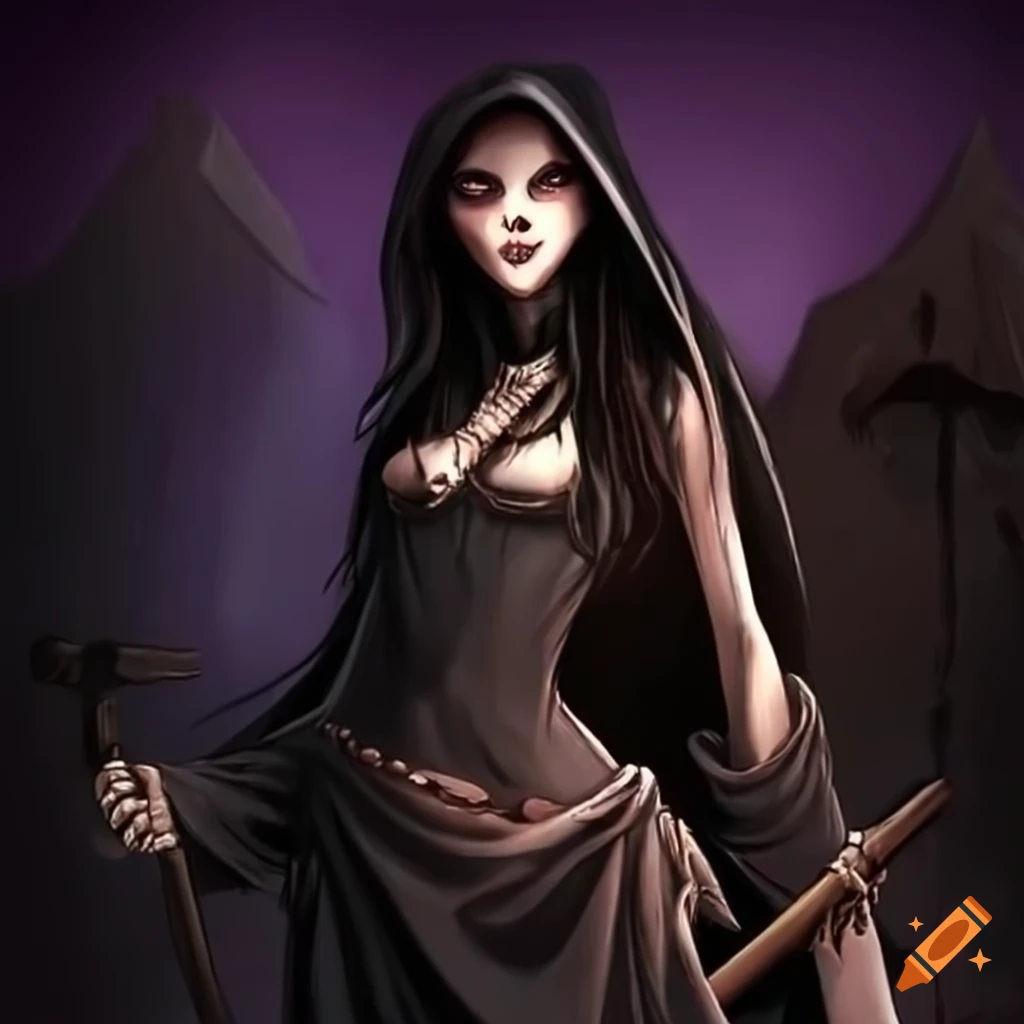 chantal mayo add pictures of the grim reaper with a female photo