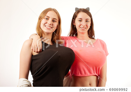 2 girls big boobs