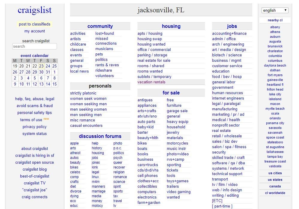 www craigslist org jacksonville