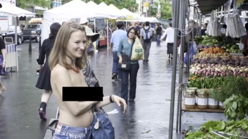 Topless In New York City fakes porno