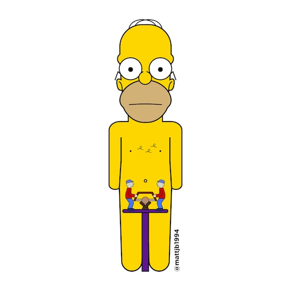 homer simpson naked