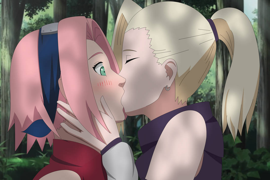 sakura and ino kiss