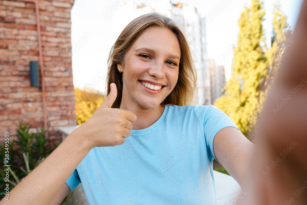 anne cavallo add girl with thumbs up selfie photo