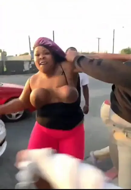 big tits on street