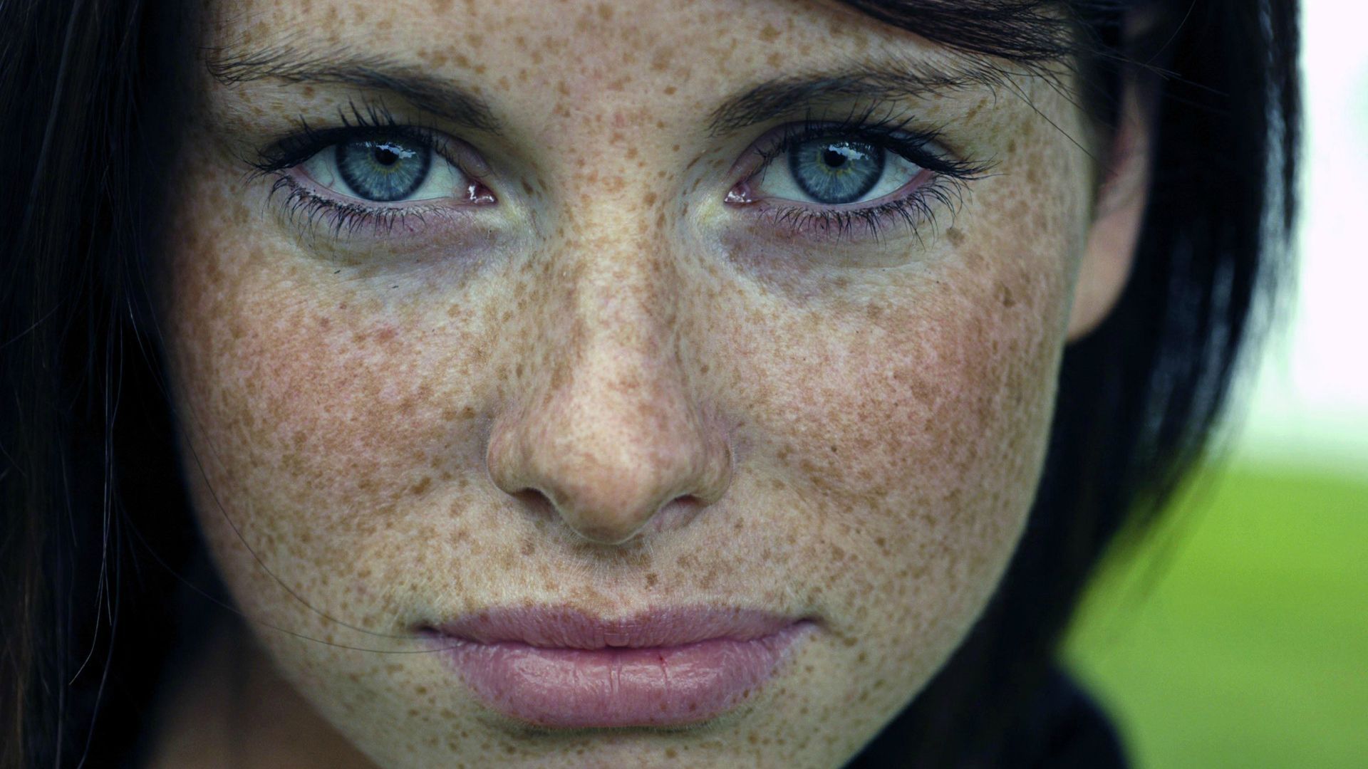 Best of Hot brunette with freckles