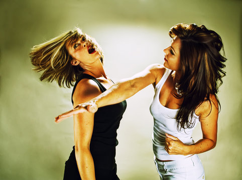 girls slap each other