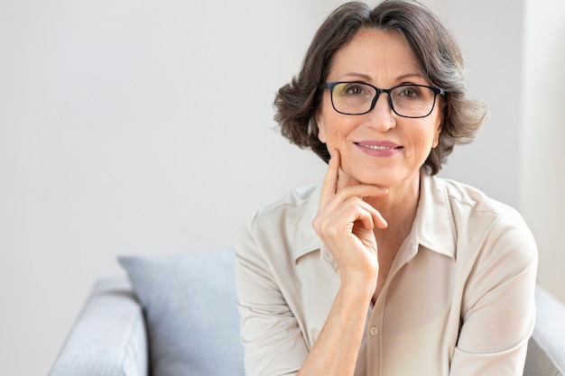 mature women in glasses