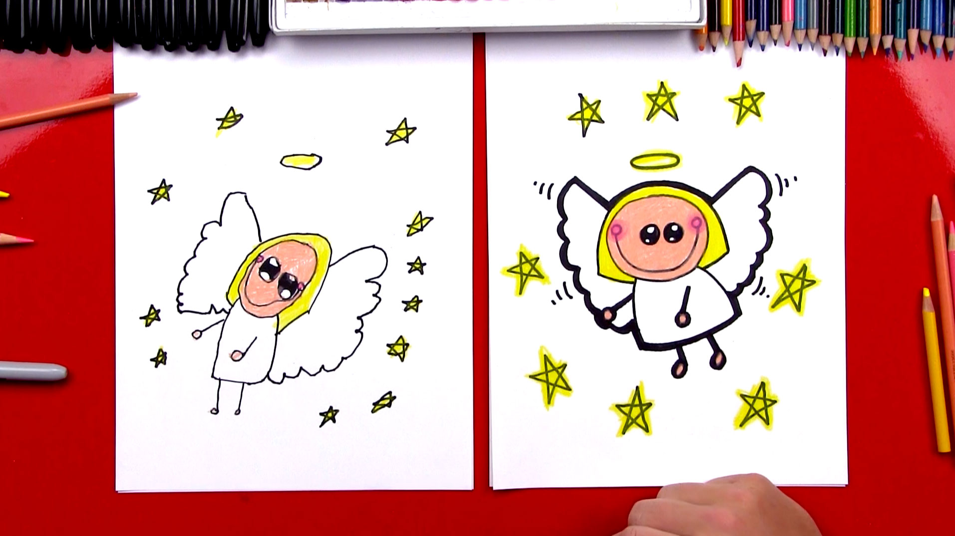 Best of How to draw cartoon angel