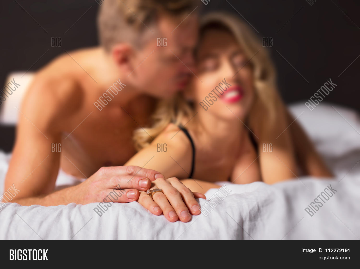 man woman making love