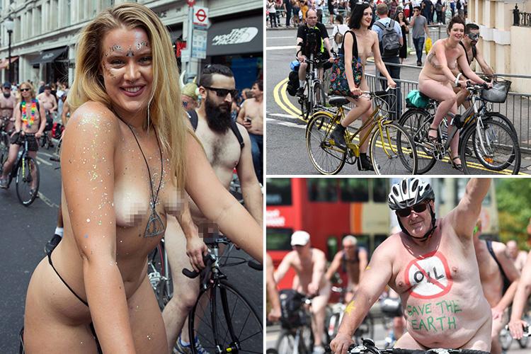 nude female bike riders
