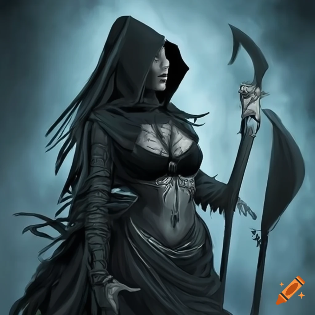 Best of Pictures of the grim reaper with a female