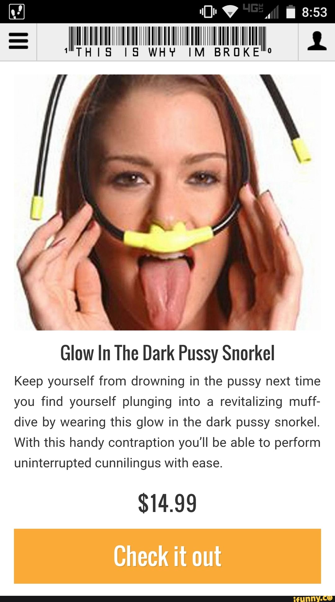 Best of Glow in the dark pussy snorkel