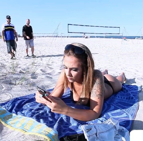 Best of Layla london beach fuck