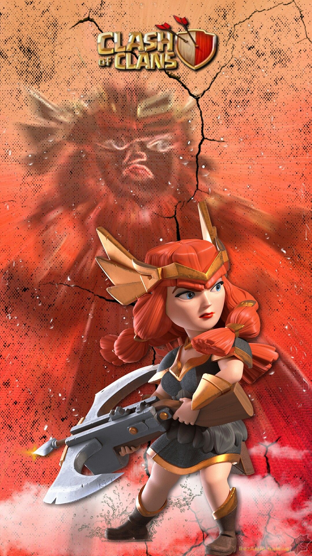 coy hopper add clash of clans valkyrie queen photo