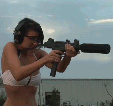 girl with gun gif