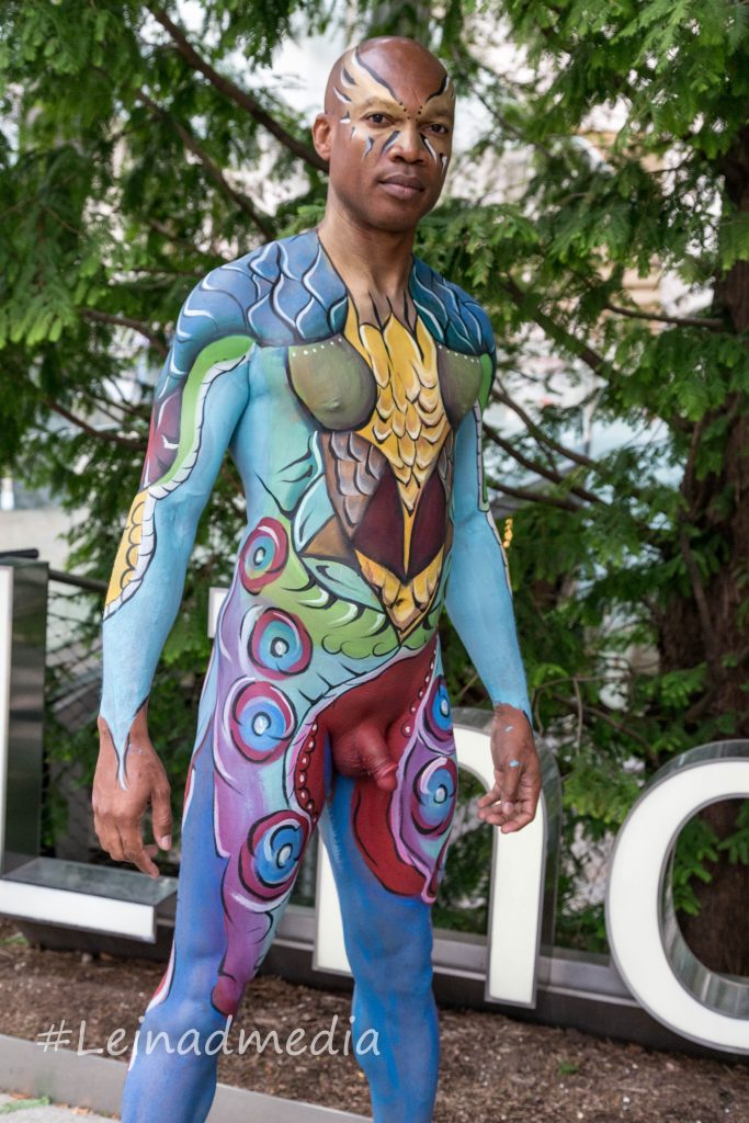 carlos ludizaca add male body painting art photo