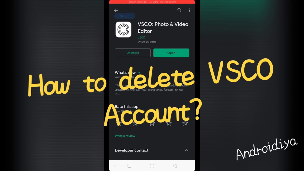 alex subia recommends How To Delete Vsco