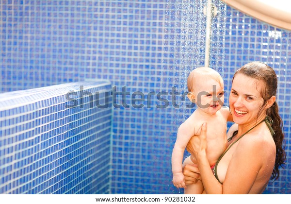 aneela ansari add photo real mom in shower