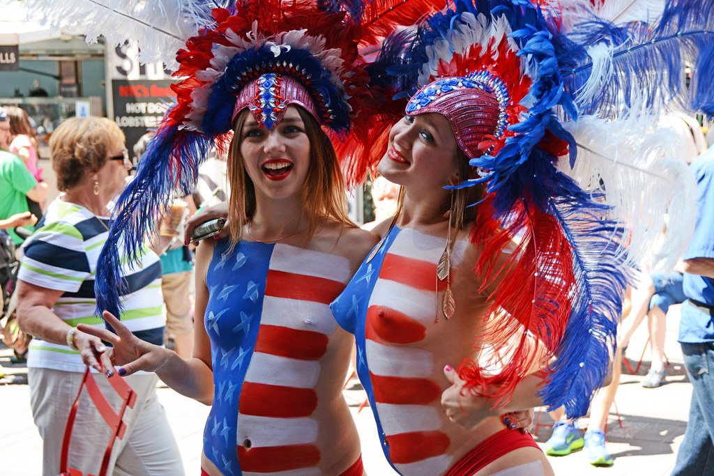 times square body paint girl