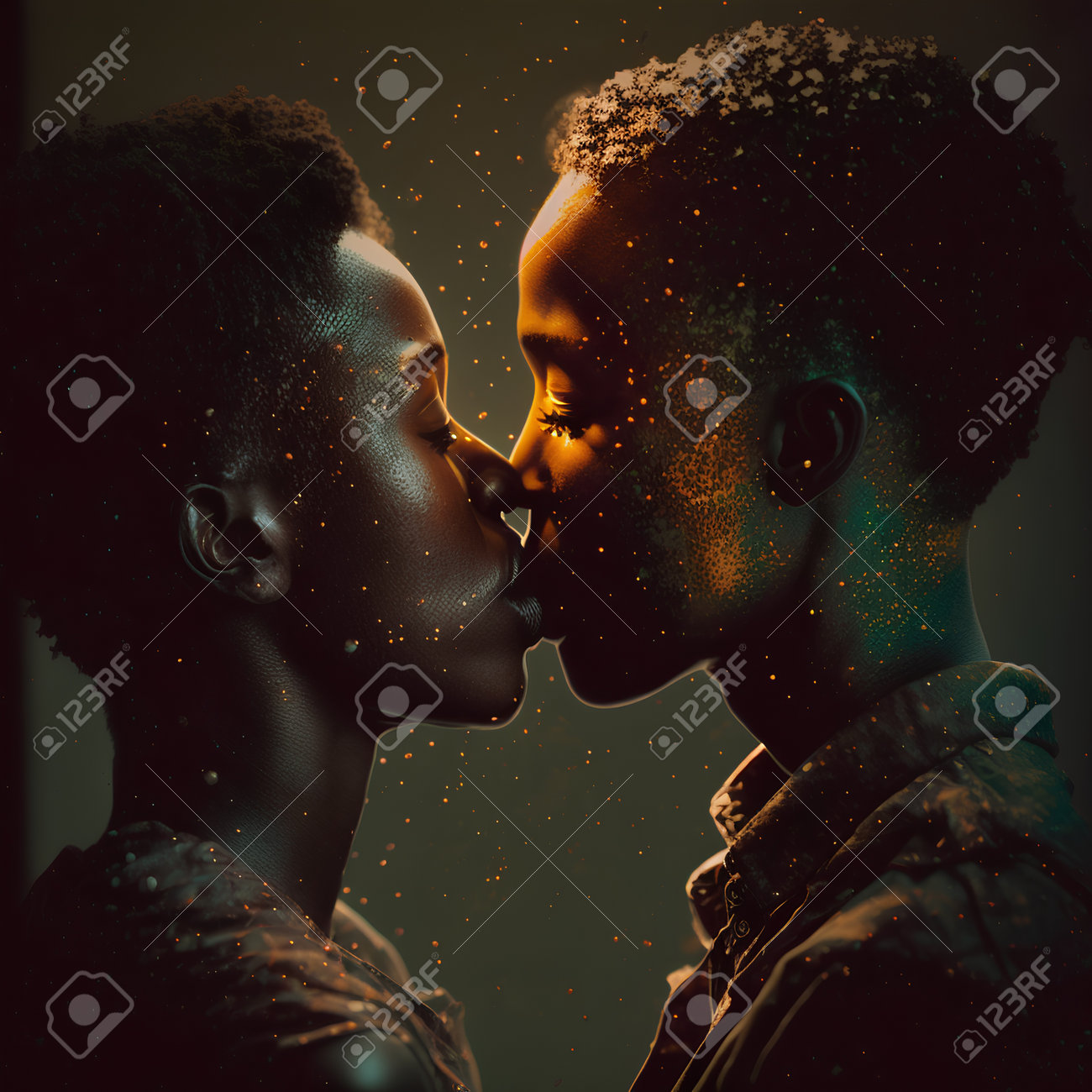 allison bowie add black man kissing woman photo