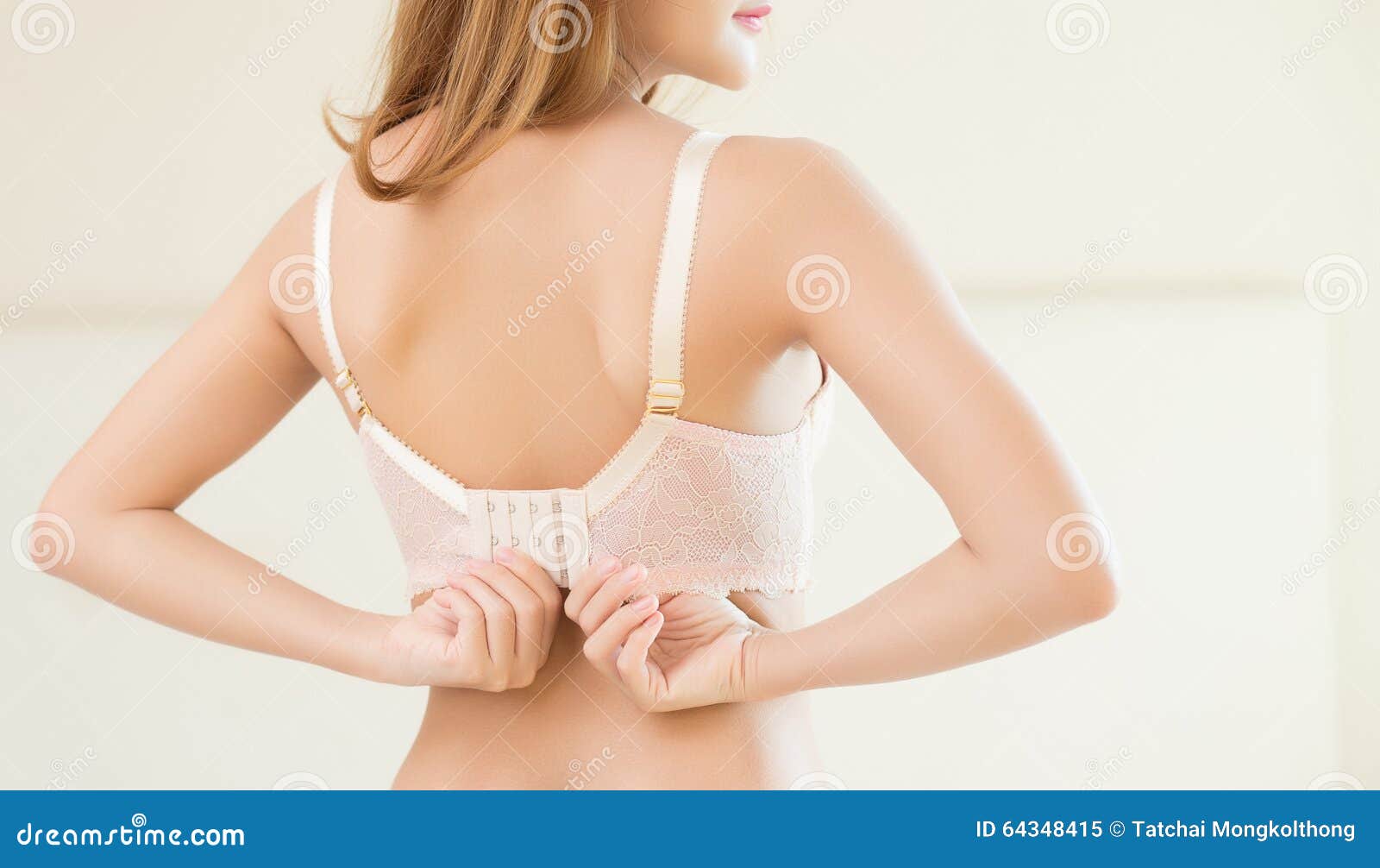 Sexy Woman Taking Off Bra top pantyhose