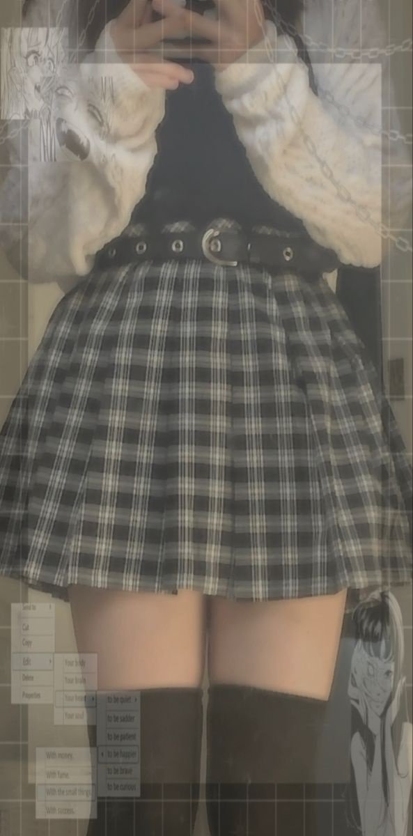 Skirt With Thigh Highs g string