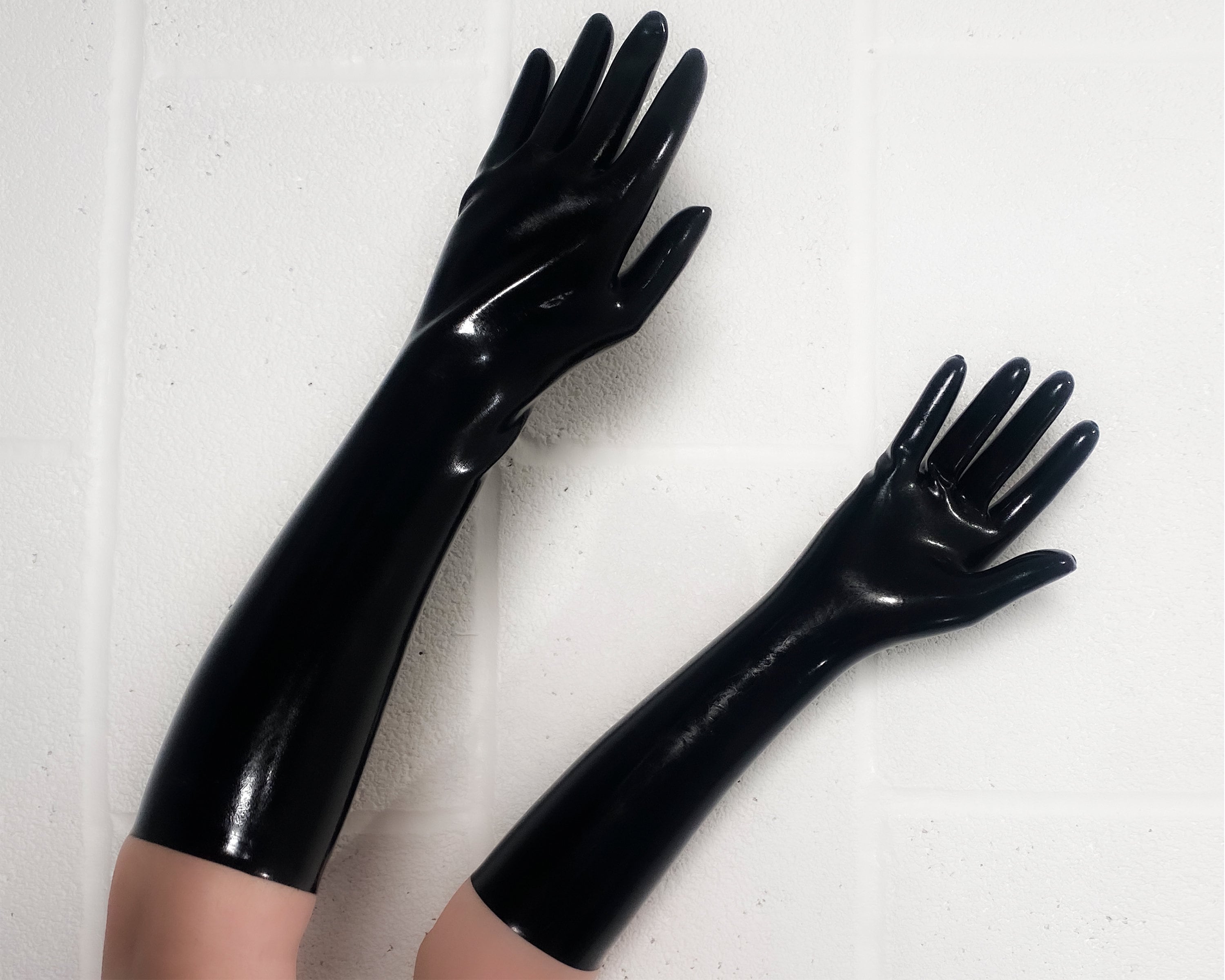 brad durso recommends Latex Opera Length Gloves