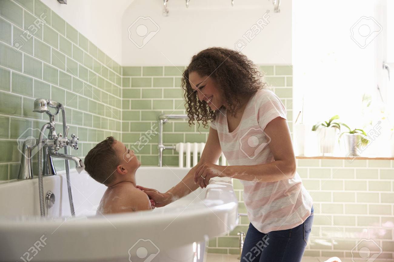 brendan beilman add photo mother and son bathing