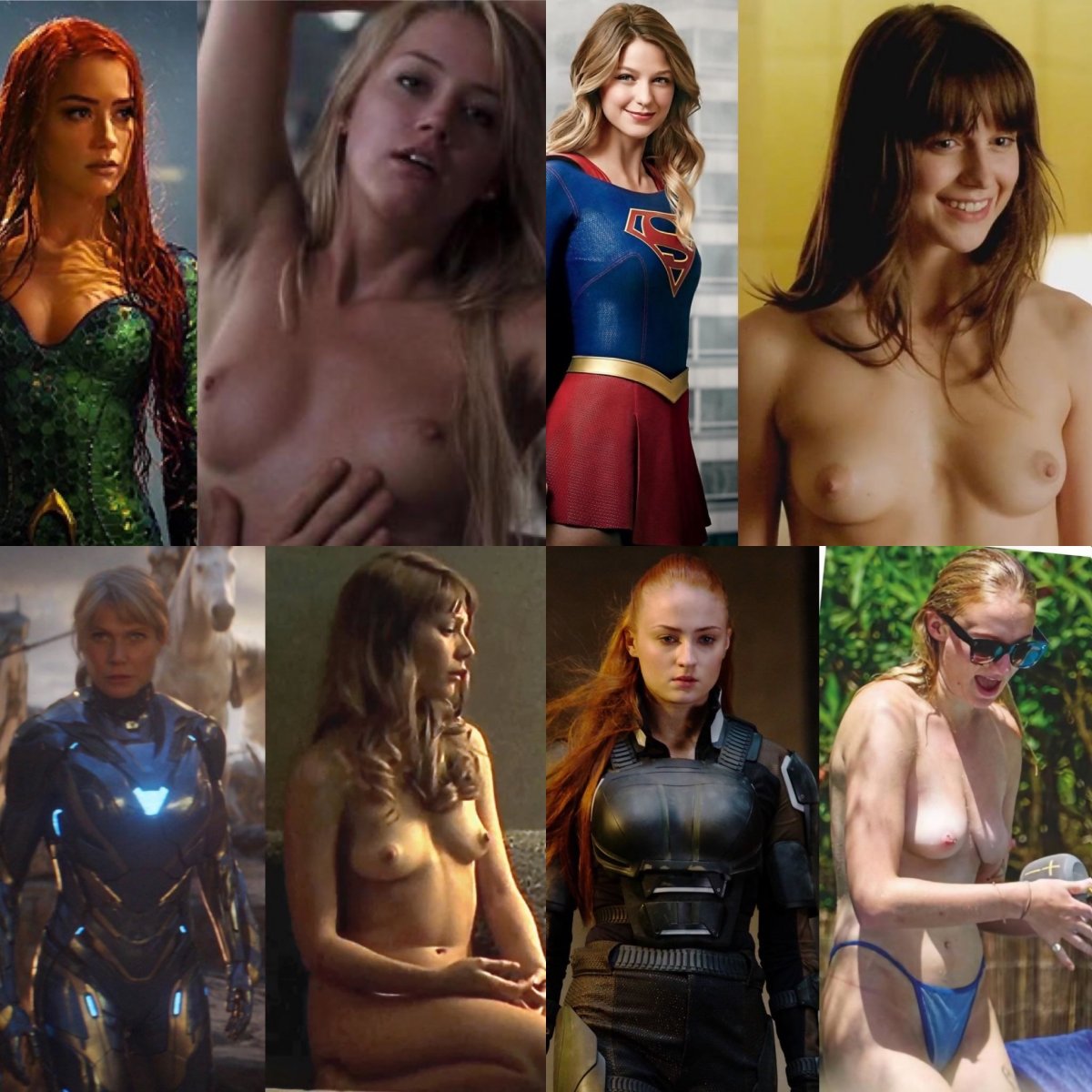 Naked Women Super Heros battle nude