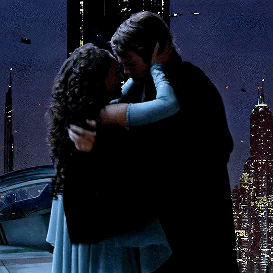 Anakin And Padme Kiss Gif des neiges