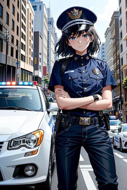 chito bautista add photo anime girl in police car