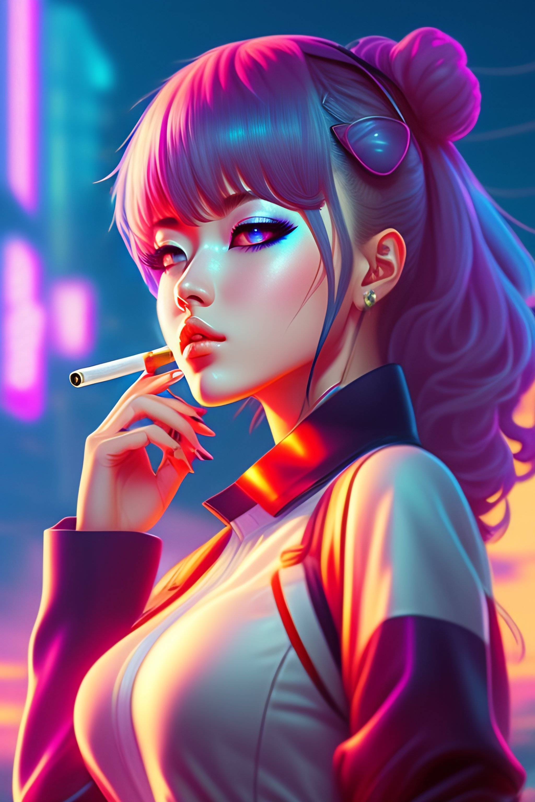 Best of Anime girl smoking