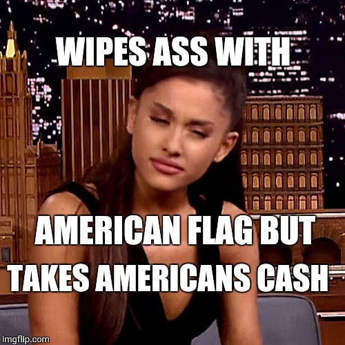 Best of Ariana grande wiping ass with flag