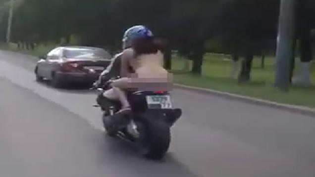 Best of Naked woman on a motorcycle