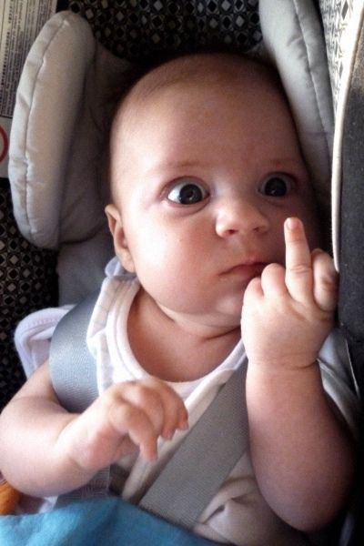 derek shanahan recommends Baby Giving The Finger Gif