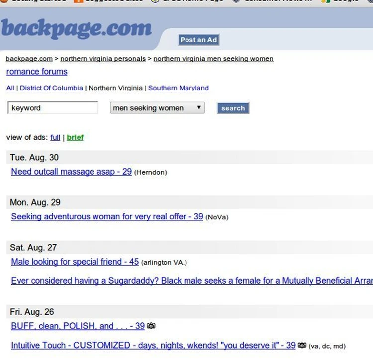 david mcgrew recommends backpage com alexandria va pic