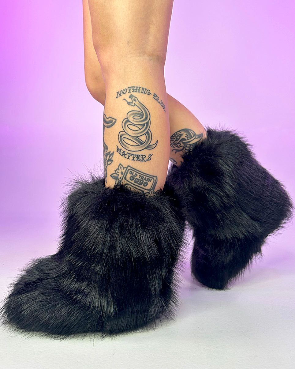 Best of Big fluffy fur boots