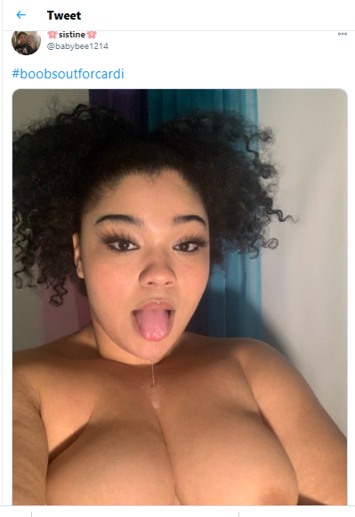 alima prior add cardi b shows boobs photo