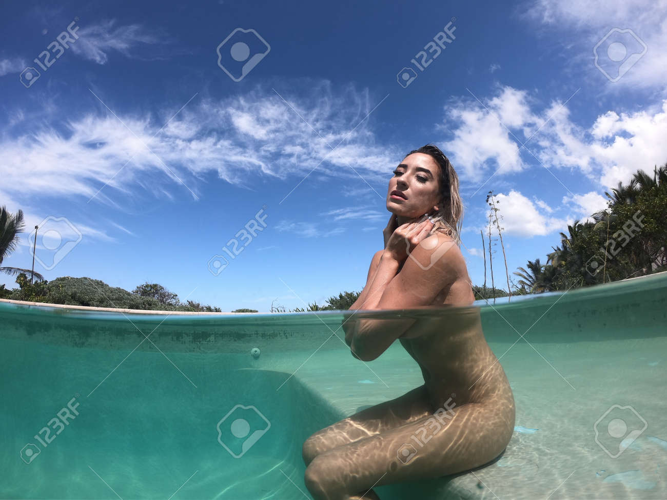 cut leli recommends Swimming Nude In Pool