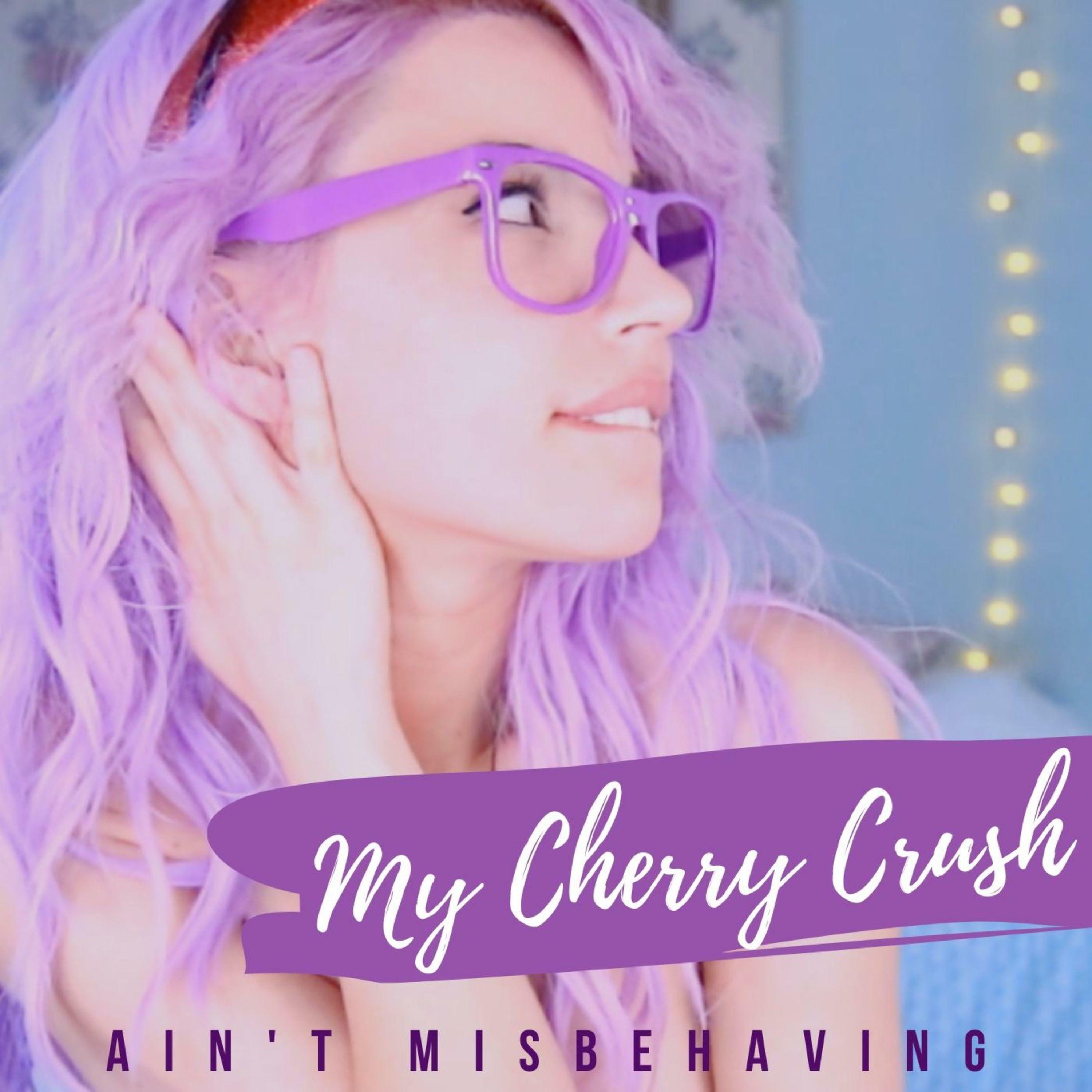 Cherry Crush Purple Hair surfs up