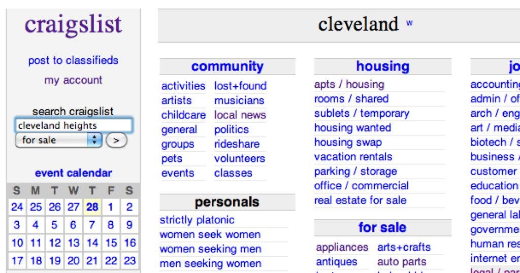 colleen harris recommends Craigs List Cleveland Ohio