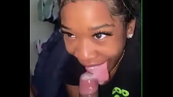 cute black girl blowjob